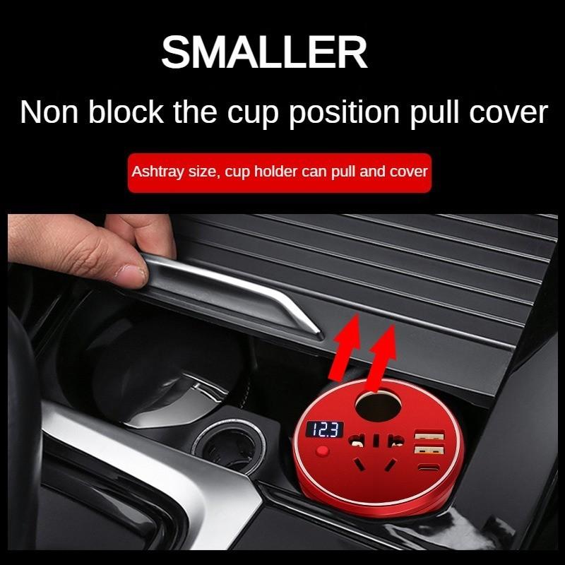 150W Portable Car Charger LED Digital Display Mini Power Converter High Power Car Inverter