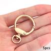 5pcs Round Keychain Clips Snap Hooks Spring Gate O Rings Buckles DIY Accessory Buckle