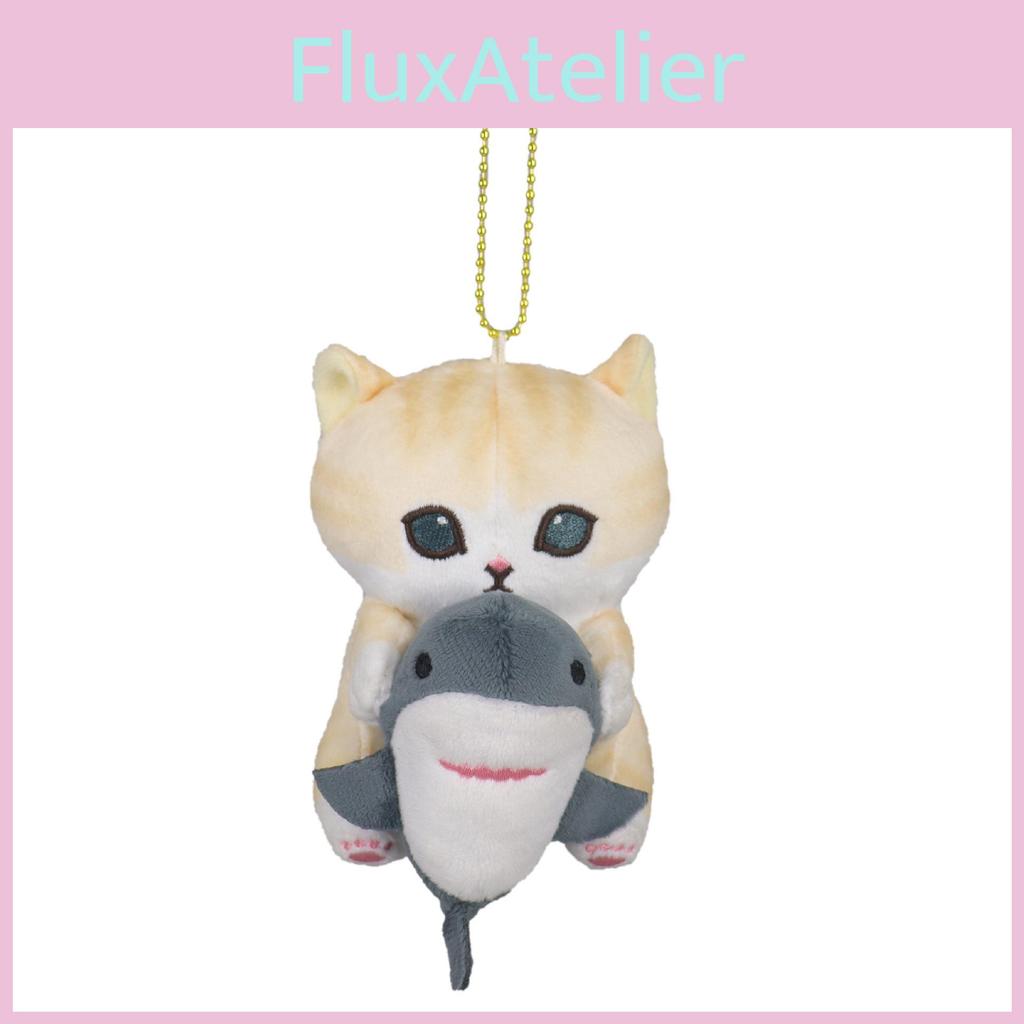 Adorable Shark Cat Plush Doll Cute Shrimp Cat Bag Pendant Soft Stuffed Animal Toy