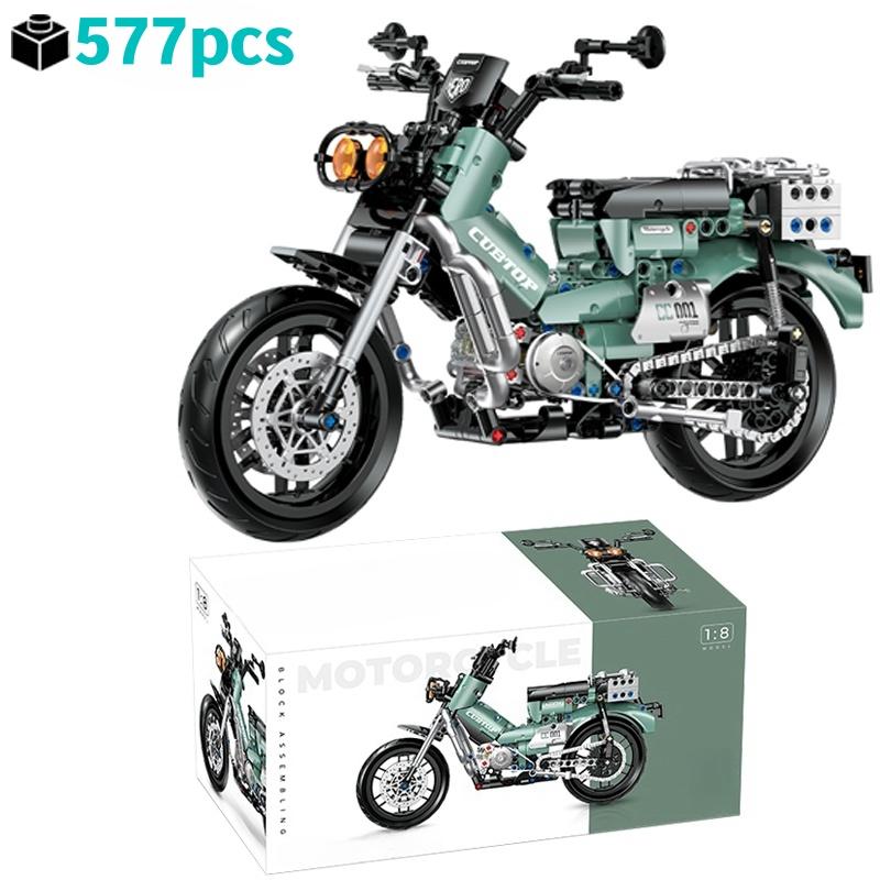 Non-Toxic New 1:8 Technical Motorcycle Model Building Blocks Kit Moc Creative Construction Bricks Toys For Kids Christmas Birthday Gifts
