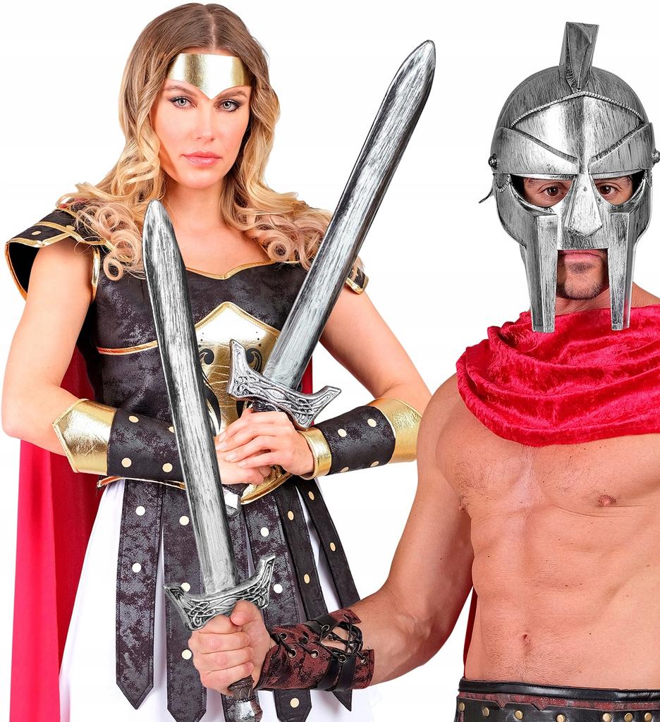 Średniowieczny Miecz Rycerski Broń Rzymianina Wojownik Gladiator Bal 66Cm