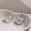 BF CLUB 925 Silver Heart Hoop Earrings For Women Girl Sexy Fashion Trendy Jewelry Gift Party Wedding pendientes mujer