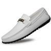 FashionSpring Summer Men Loafers Outodor Comfortable Flat Casual Shoes Men Breathable Slip-On Soft Cow Genuine Leather Shoes Moccasins