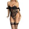 Sexy underwear new sexy female lace mesh printing suspender onesie