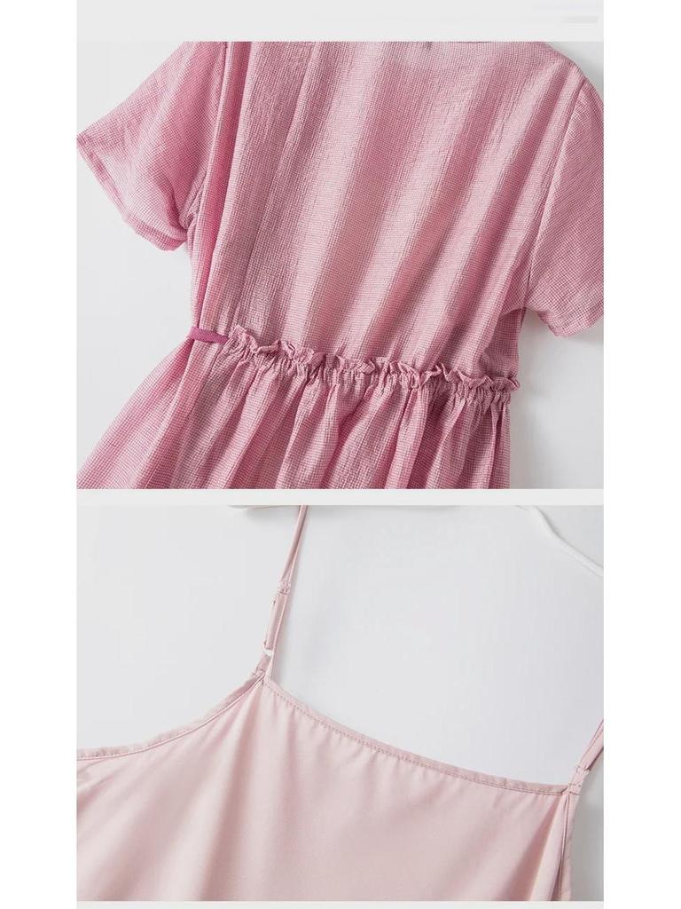 Elegantes Sommer-A-Linien-Kleid in Übergröße für Damen - Schlanke Taille, Kollektion 2021 (3353)