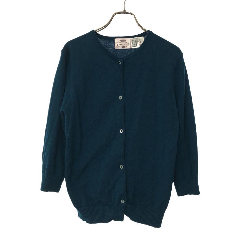 TOCCA 7 minutes sleeve knit cardigan M green Women Used