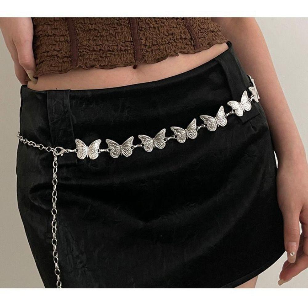 Vintage Waistband Butterfly Waist Chain Fashion Chain Belt  Women