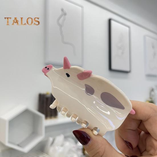Animal Shape Hair Claw Cartoon Chicken Pig Milk Shape Hair Clip Acetic Acid Anti-slip Design Women Girl Hair Accessories