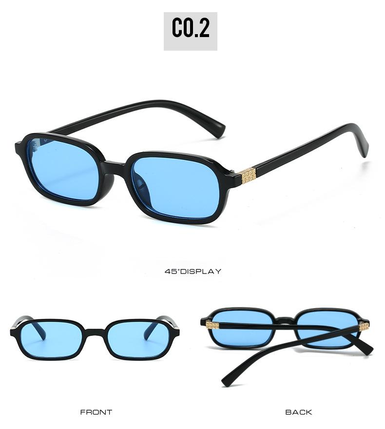 New Vintage Sunglasses Men Women Trendy Eyewear High Quality Rectangle Sun Glasses UV400 Shades Eyepiece Small Square Glasses