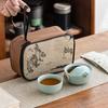 T&T Glaze Shadow Starry Ceramic Travel Tea Set