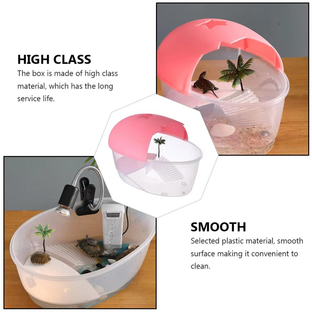 With Cover Turtle Hydroponic Box Recyclable Egg-shape Container Box  Terrarium Habitat