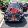 Complete Wedding Car Decoration Set: Front Flower Main Car and Lead Car Arrangement