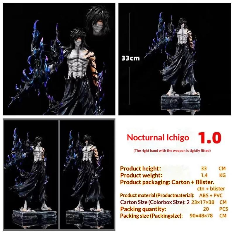 Action Figures Cheng Death God No Moon Ichigo And Kurosaki Ichigo Statue 2D Anime Figure Model Display Piece For Collectors