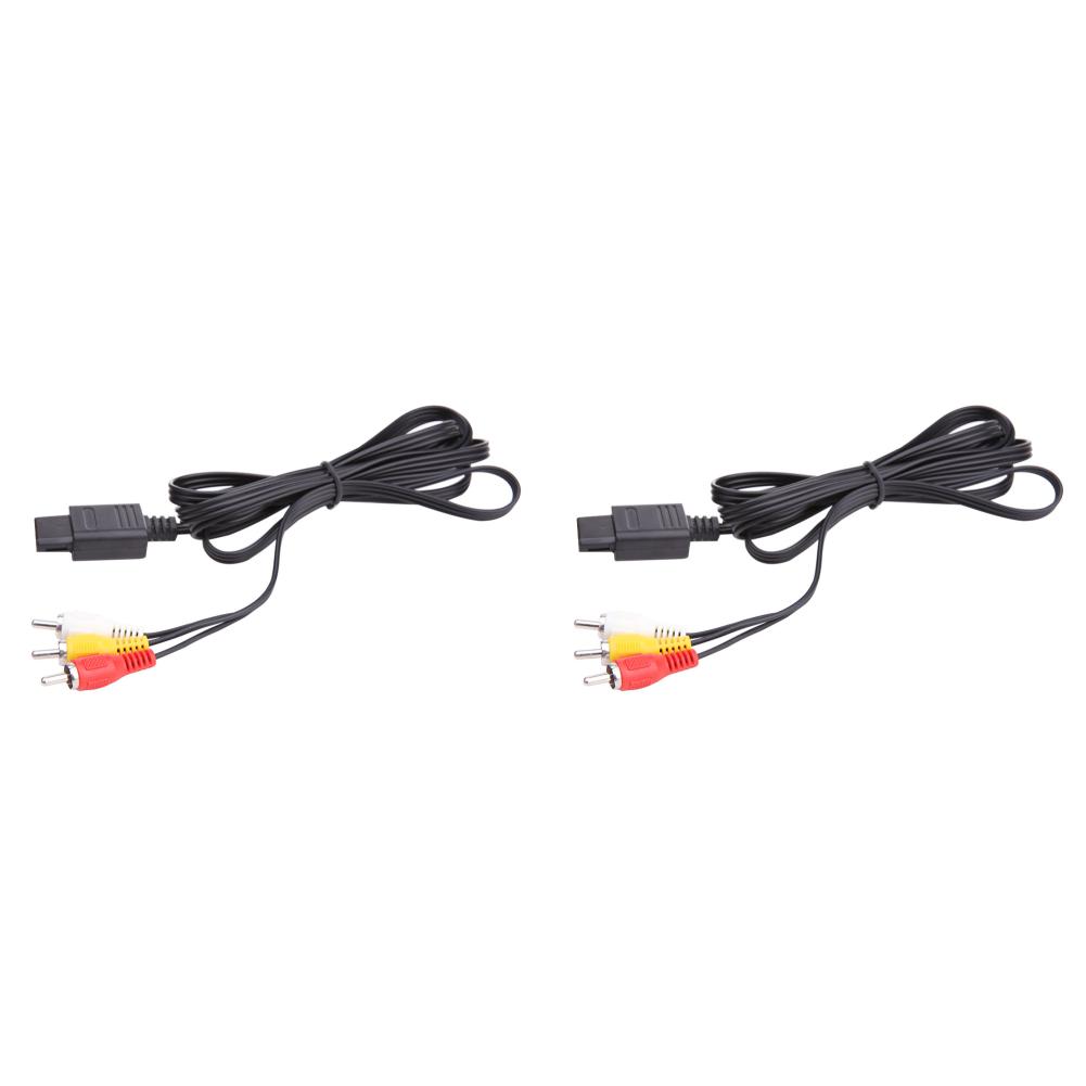 1/2PCS AV Cable Composite Video Cord AV Cable To RCA Audio Video AV Cable Cord AV Audio Video Cable for NS 64 GameCube SNES SFC