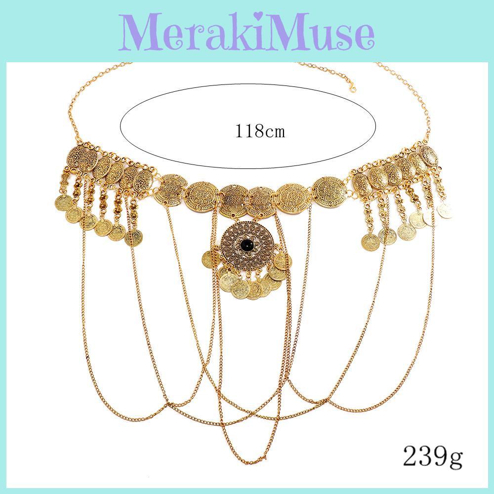 Vintage Metal Waist Chain For Women With Tassel And Round Plate Design Perfect For Summer Dress Accessories