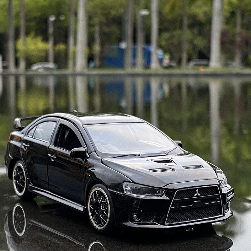 1:32 Mitsubishis JDM Lancer Evo X Open Door With Sound and Light Alloy Toy Car Model Ornaments For Children Gifts