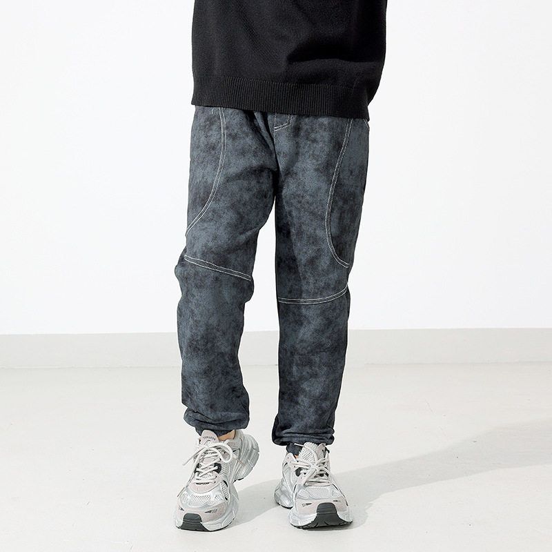Spring and Autumn Korean Style Children s Casual Long Pants, Big Kids Patchwork Batik Pants, Boys Camouflage Jogger Sweatpants Black 150