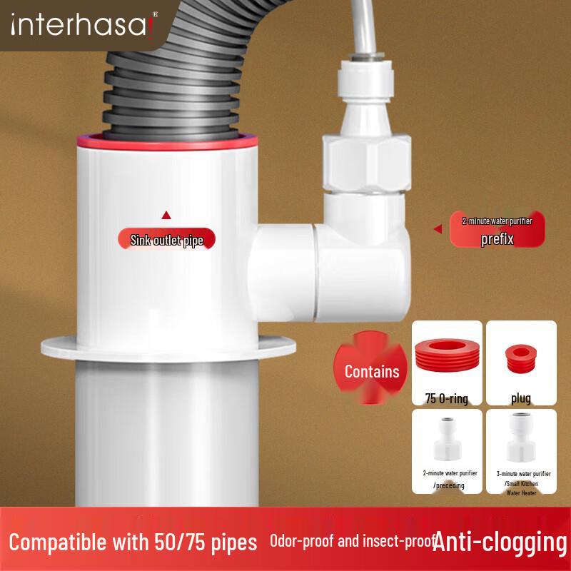 

Interhasa Kitchen Sink Anti-Odor Water Purifier Drain Adapter