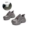 Absorbent sole leather dad shoes women's 2025 spring new thick-soled heightening sports shoes women's retro casual women's shoes trend