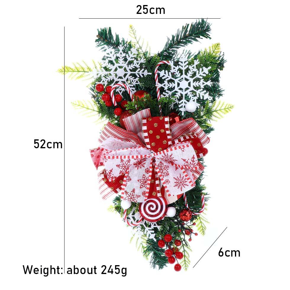 Restaurant Festival Party Decor Christmas Tree Garlands Rattan Wreath Christmas Decorations