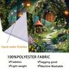 2D Magical Forest Mushroom Cottage Photography Backdrop for Toddler Photoshoot