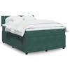 VidaXL Slatted Bed Base and Mattress Dark Green 160x200cm Velvet 3290091
