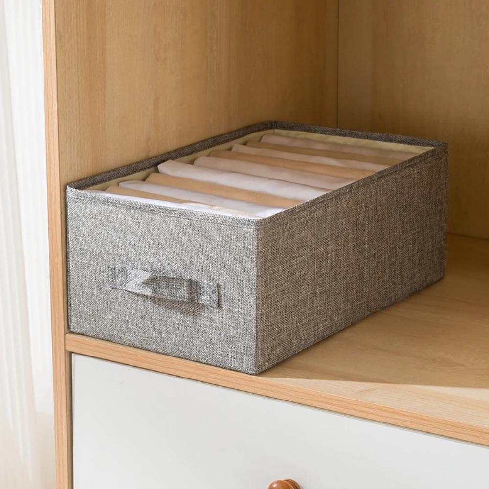 Fabric Cloth Storage Box for Book Clothes Toys Sundries Storage Foldable Closet Drawer Storage Wardrobe Clothes Bra Organizer