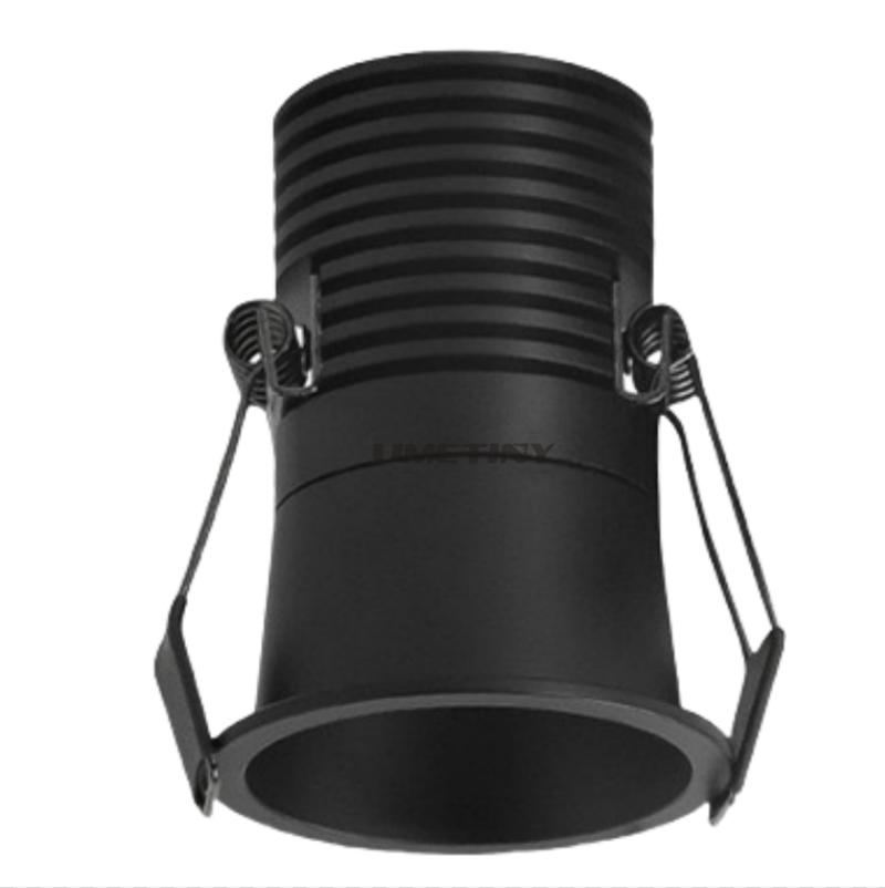 

Встраиваемые светодиодные светильники с антибликовым покрытием COB Spot Lights с регулируемой яркостью Мини-прожекторы для семейного шкафа Гостиная Кухня отеля Винный шкаф 5W&Cold White 6000K чёрный