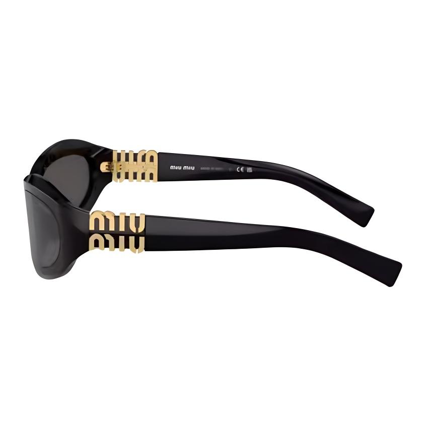 MIU MIU Full Frame Logo Design Cat Eye Sunglasses Women Sunglasses Black SMU14ZSF-16K08Z61