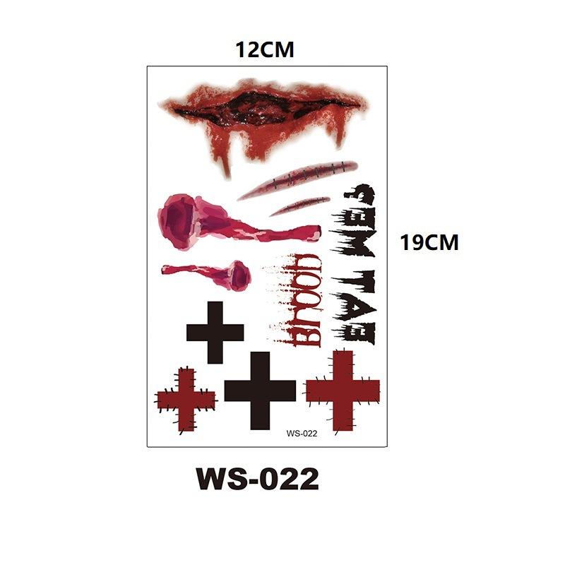 Halloween Spider Scar Funny Prank Simulation Temporary Disposable Tattoo Sticker