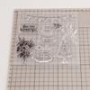 Transparenter Silikonstempel mit Blumenblatt, zum Versiegeln, für DIY-Scrapbooking-Alben, transparente Stempel, Schmetterlingsdame, Rebe