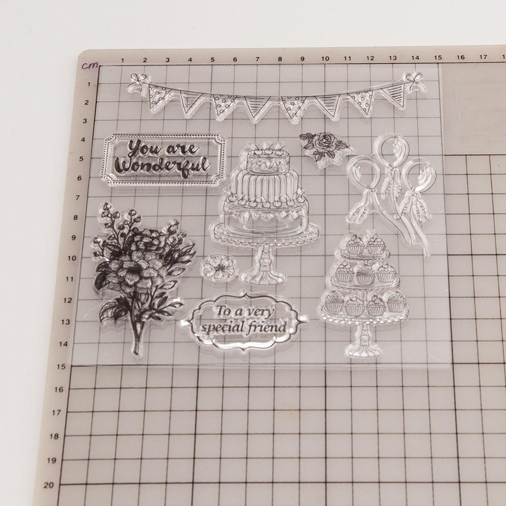 Transparenter Silikonstempel mit Blumenblatt, zum Versiegeln, für DIY-Scrapbooking-Alben, transparente Stempel, Schmetterlingsdame, Rebe