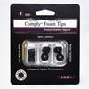 Comply Standard Comfortable Black T-500 Eartips, Sound-Isolating, Fit, Anti-Slip, HC17-50121-04, L,
