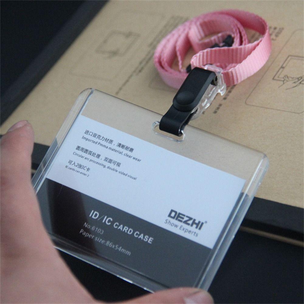 Work Identity Business Card Holder Adjustable Name Card Cover Badge Cards ID Card Holder  Women Men