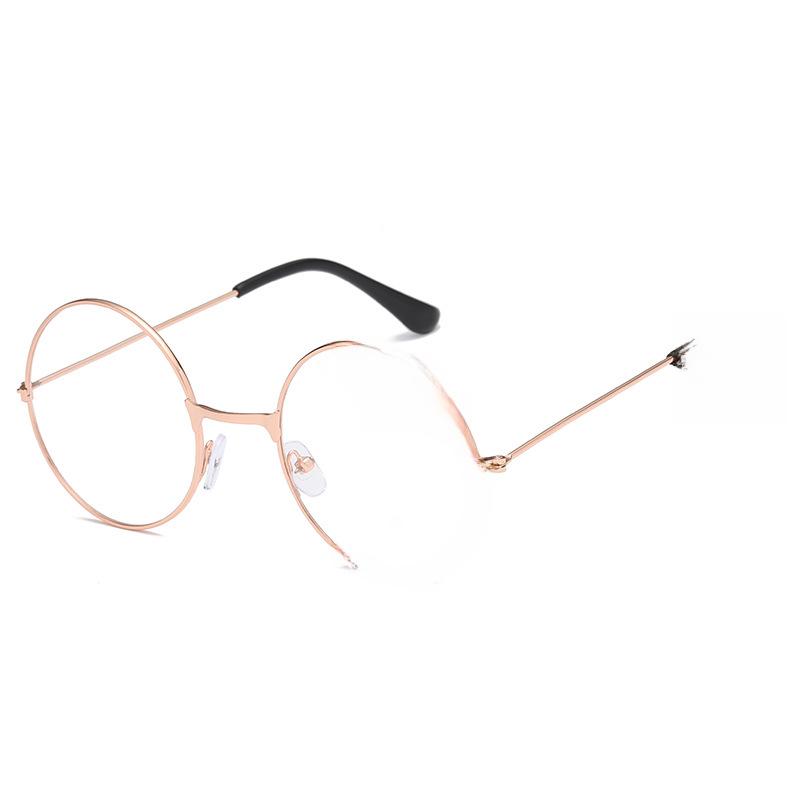 Korean Retro Round Frame Glasses: Japanese Metal Literary Style, Non-Prescription, Timeless Fashion