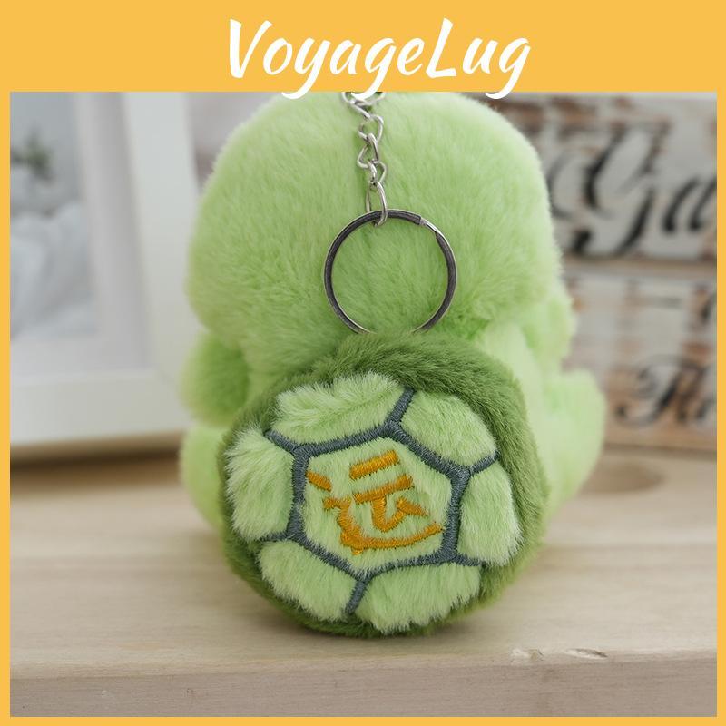 Plush Delightful Turtle Bag Charm Keychain Stuffed Animal In Vibrant Green