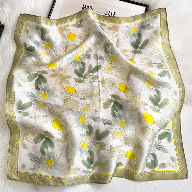 100% Natural Silk Scarf Women Luxury High Quality Headband Square Foulard Female Neckerchief Shawl Wraps Hijab Bandana Scarves