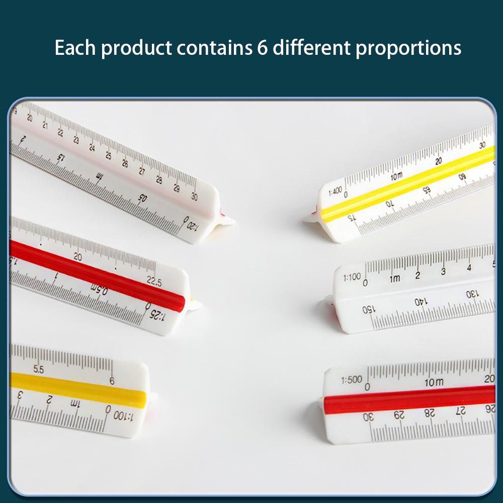 Triangular Scale 30cm, Interior Design, Architectural Design Drawing Measuring Ruler, Large and Small Scale Ruler