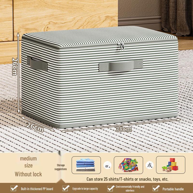 Faltbare Aufbewahrungsbox mit großem Fassungsvermögen und Deckel für Schlafzimmer, Kleidung und Spielzeug