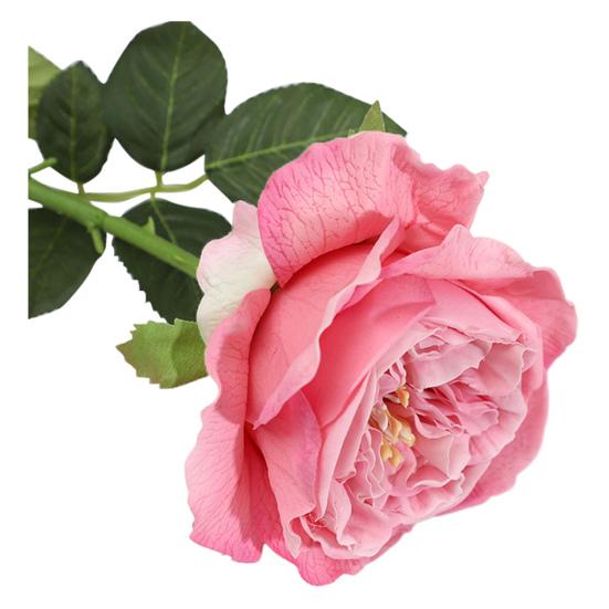 Real Touch Artificial Rose Flower 24.8" Long Stem Fake Rose Flower Realistic Big Bloom Rose Bouquet for Wedding Party Floral Arrangement Vase Decor