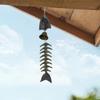 Windchimes Outdoors Fish Bone Windchime Decor Hangable Metal Decorations Vintage Wind Chimes For Porch Yard Patio Balcony Garden