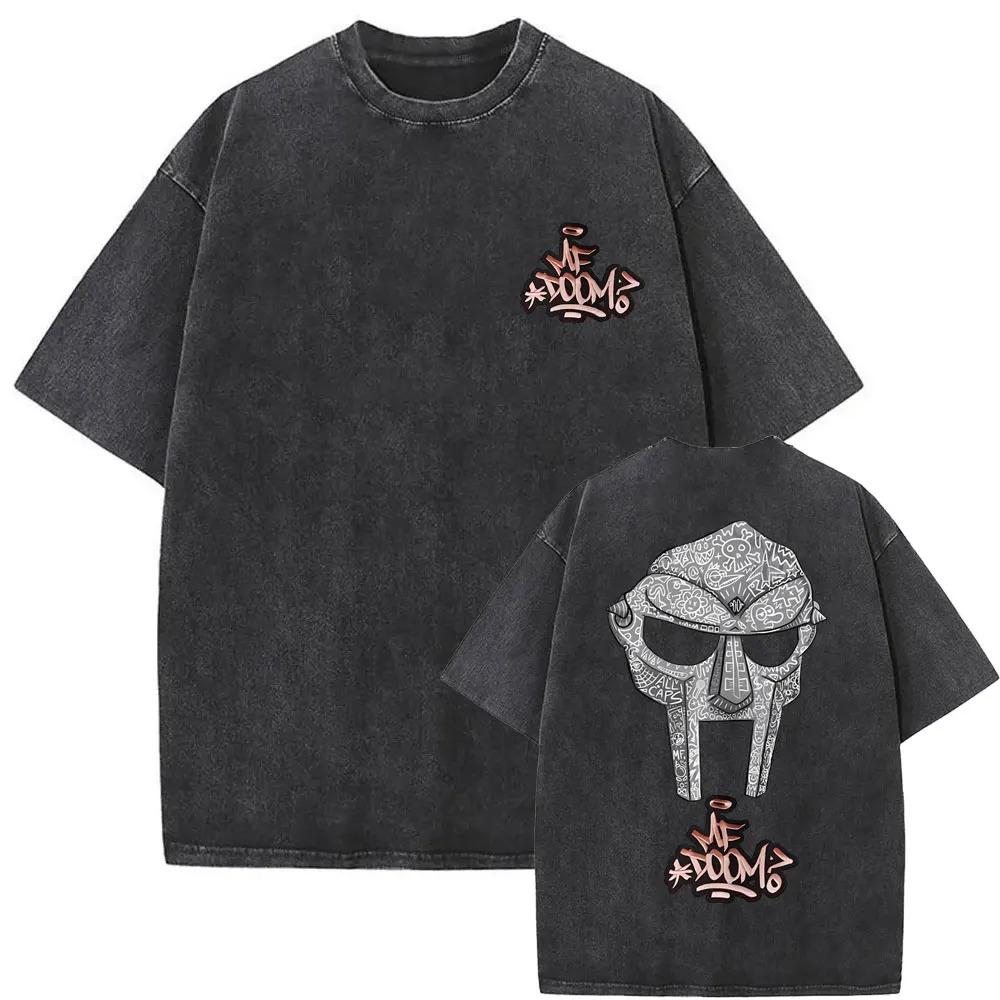 

Потерта Вінтажна Реперська Mf Doom MM FOOD Графічний Принт Футболка Чоловіки Жінки Хіп-Хоп Мода Футболки Чоловіча Повсякденна Оверсайз Вуличний Стиль XL темно-синього кольору