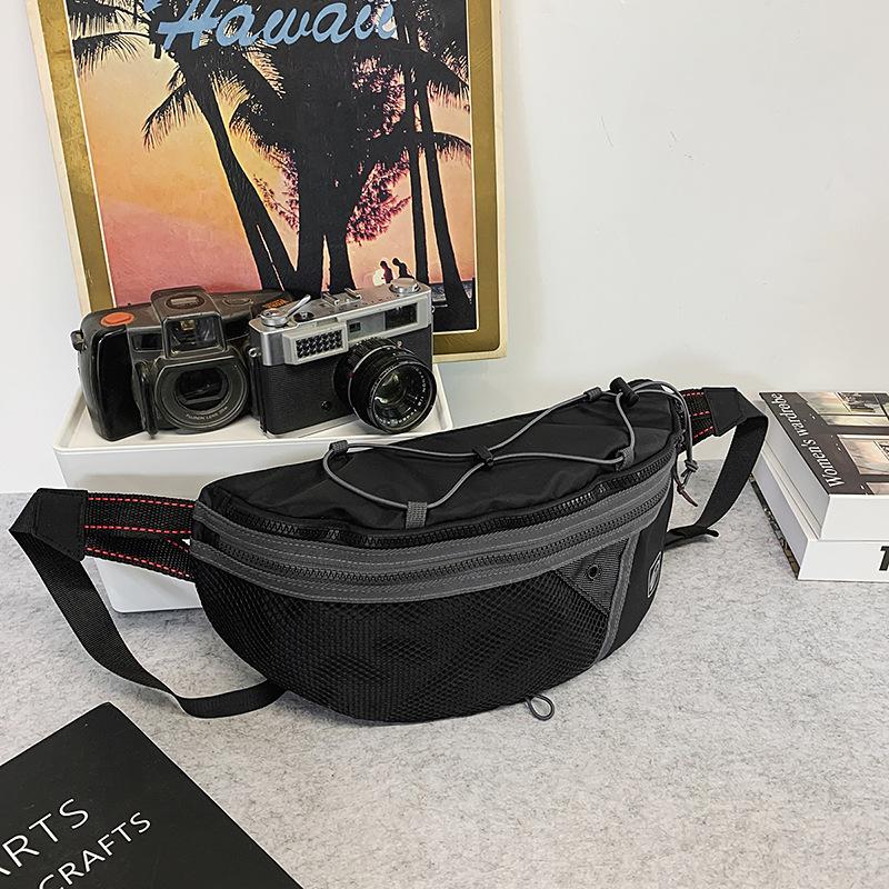 Breast Bag Men's and Women's Outdoor Sports City Leisure Fanny Pack Trendy Versatile Messenger Bag Small Backpack Walking Cycling Bag