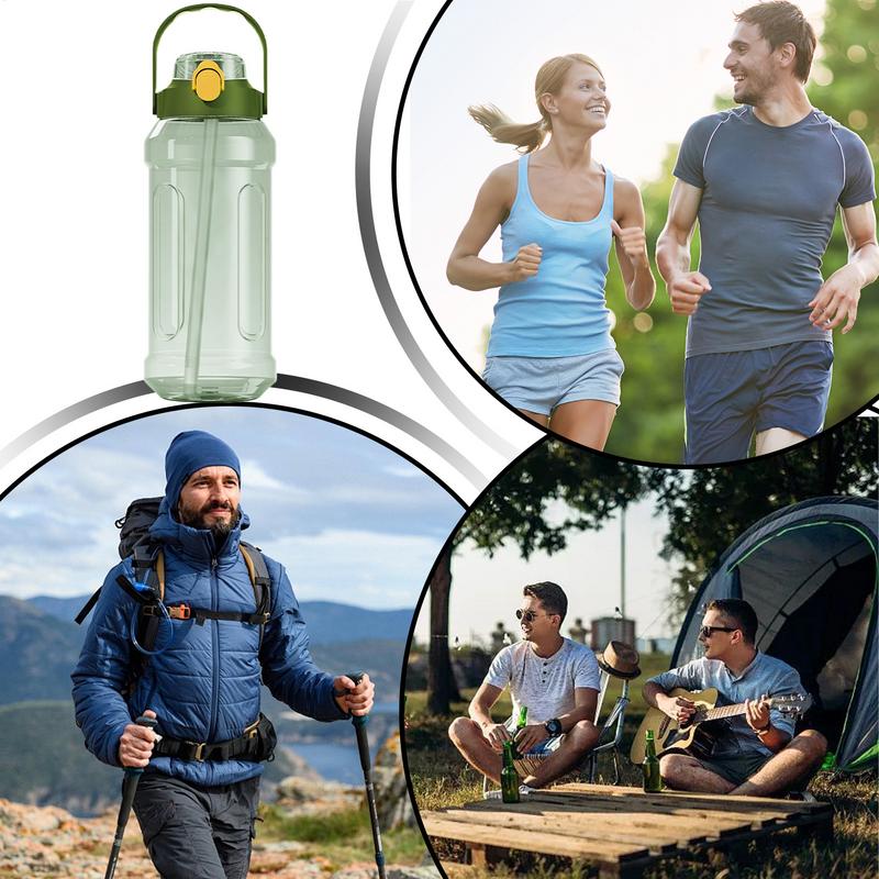 Sports Water Bottle Drinking Tumbler For Hiking Leakproof Sealed Transparent Double Drinking Spout Water Bottle For School