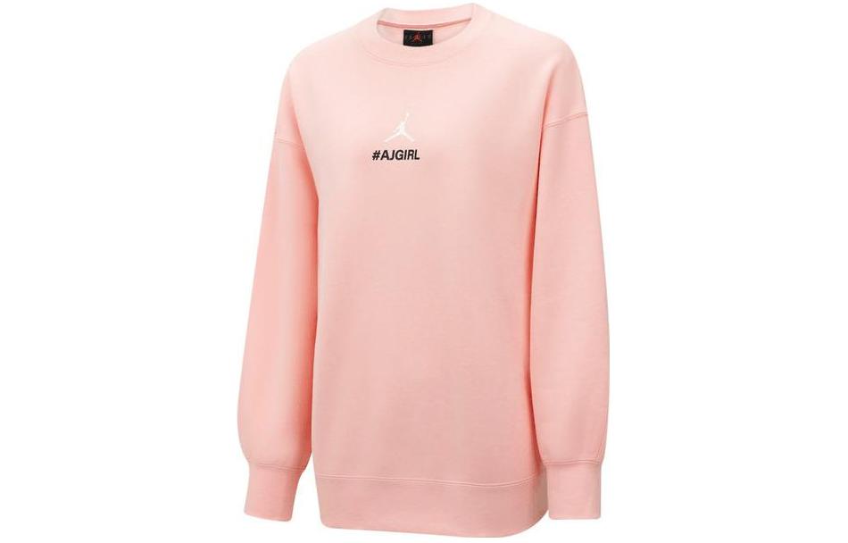 Jordan Sweatshirts Women s Pink Crew Neck Moderate Regular HF1120-651 S