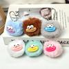 Fashion Cartoon Funny Clown Keychain Mini Plushies Sausage Mouth Keyring Kawaii Colorful Big Mouth Plush Pendant Bag Hanging