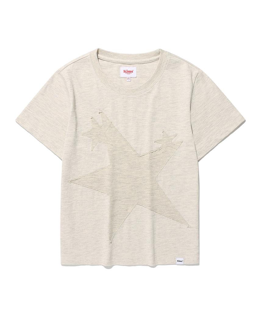 Kimseupeulesikoteunmakes Three Single Star Tee Oatmeal