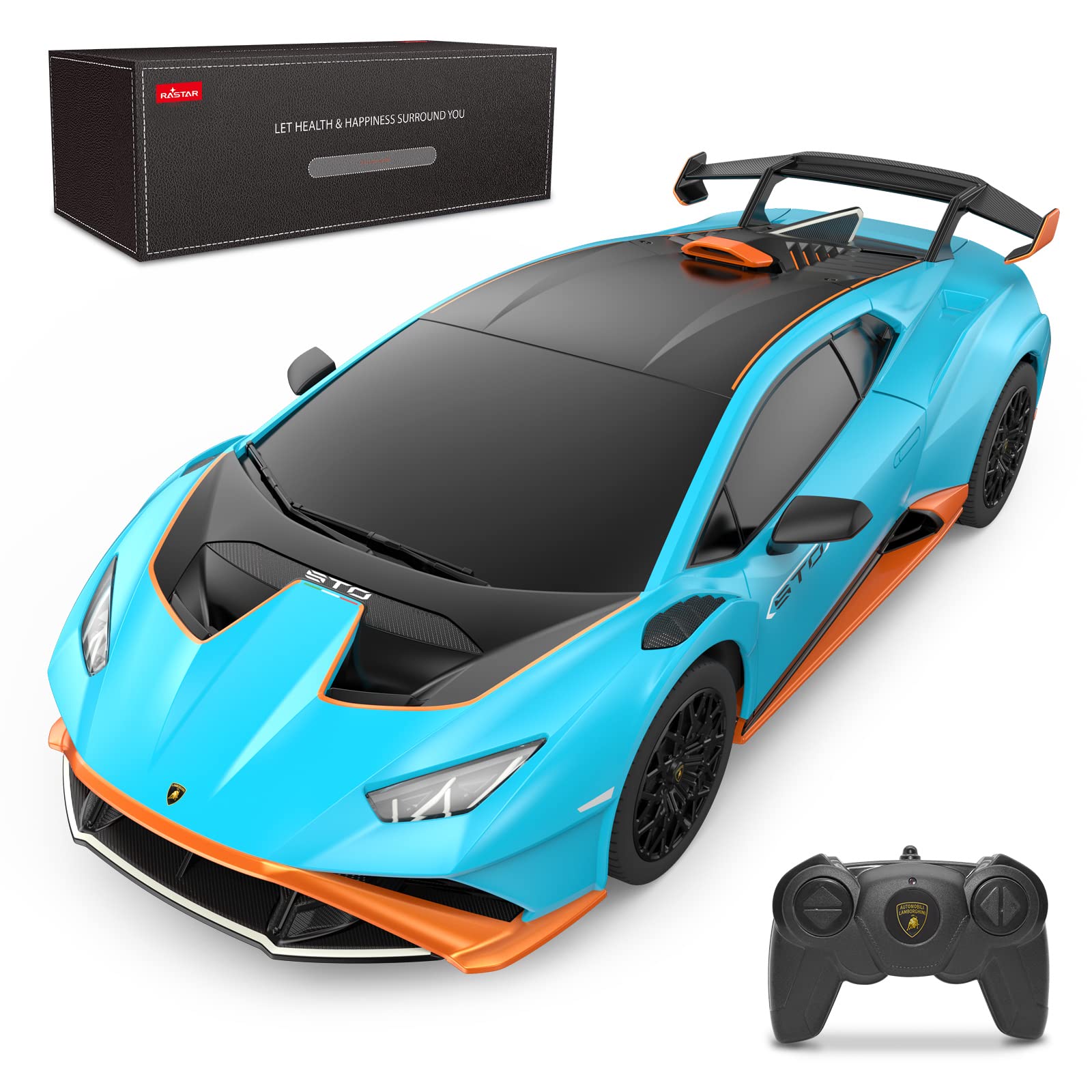 

RASTAR Lamborghini Huracan STO Радиоуправляемая RC Модель Синий 1/24 Машина, Машина, 2.4ГГц синий