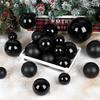 Black PVC Christmas Ball Ornaments for Tree Decoration, 6-15CM