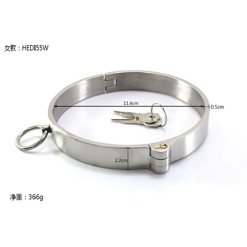 Stainless Steel Thickened Collar, Strong Suit, Couple's Passion, Male and Female Slave Training, Tool Belt Chain Rope Climax